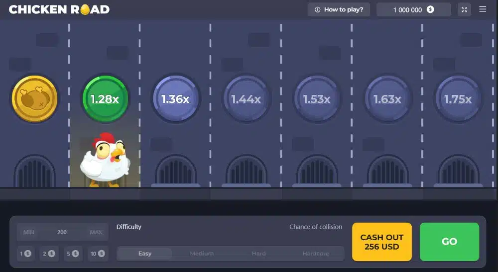 Cómo jugar Chicken Road.